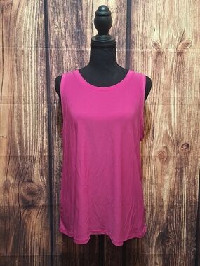 Vince Camuto Hot Pink Scoop Neck Tank Size Large